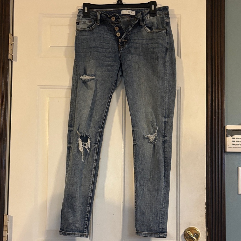 Kancan Stylish Distressed Blue Jeans